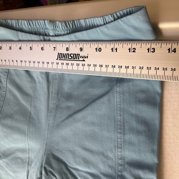 Isaac Mizrahi Women Stretch Straight Leg Khaki Pants size 0 US, Light Blue - Picture 2 of 11